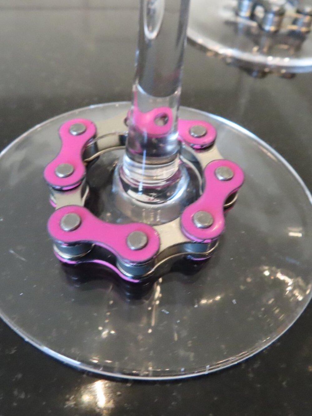 Magnetic Wine Glass Charms Colored Bike Chain Markers Christmas Gift Set